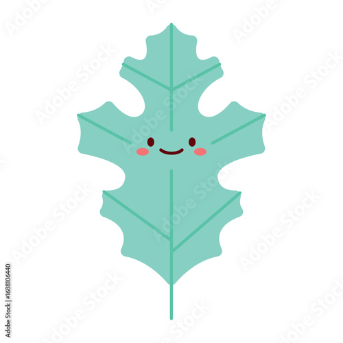 Vibrant Green Leaf with Natural Texture and Details
