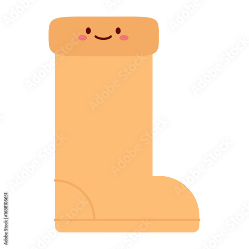 Flat Style Vector Illustration of Winter Boots