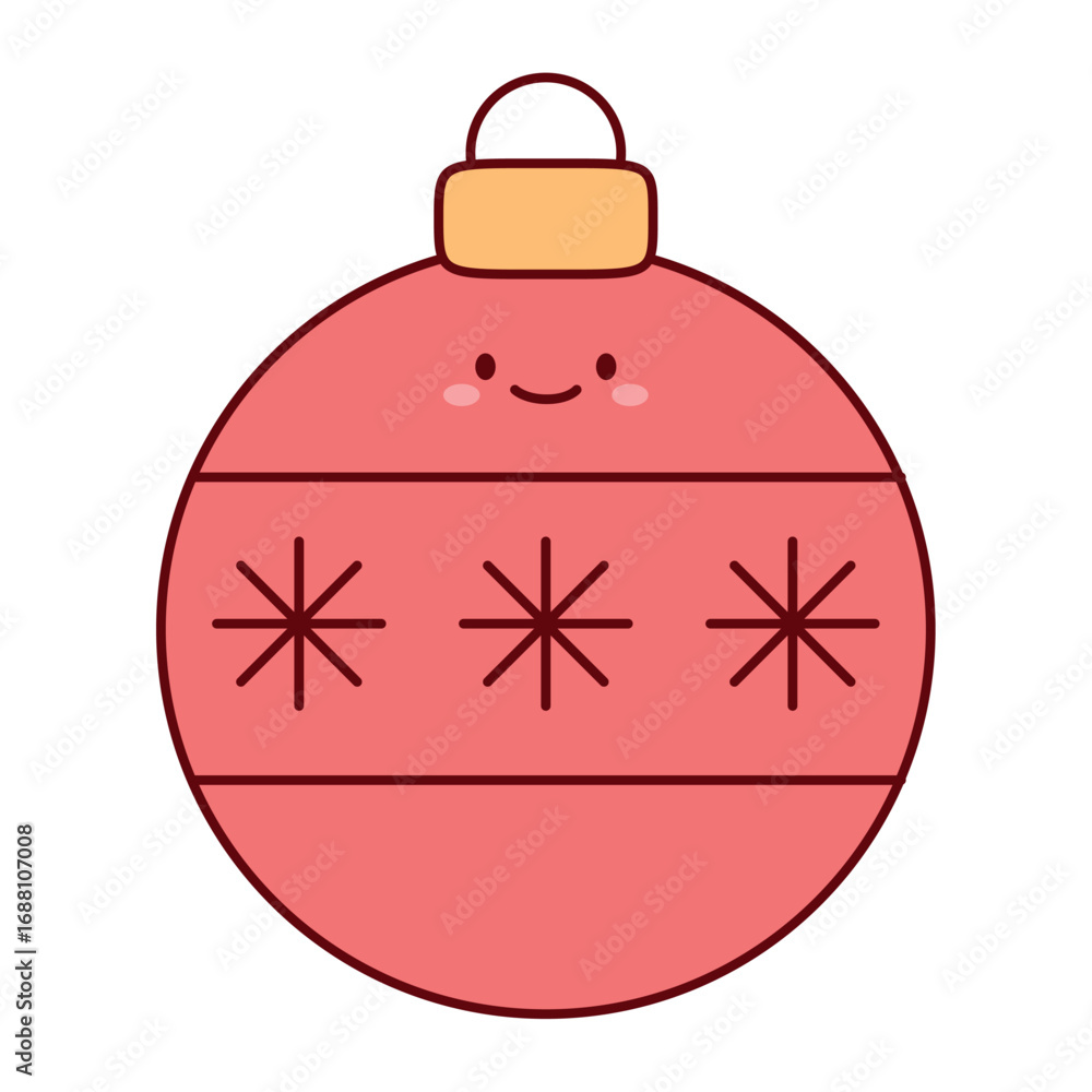 Fototapeta premium Flat Style Christmas Ornament Vector Illustration