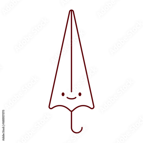 Flat Beach Umbrella Vacation Icon