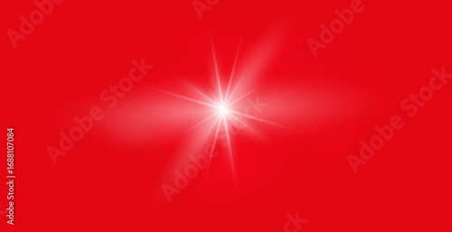 Red background with warm sunlight and sun glare effect. Soft glowing rays, sun glare and summer atmosphere for abstract nature backgrounds.