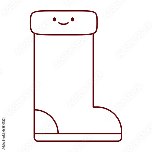 Flat Style Vector Illustration of Winter Boots