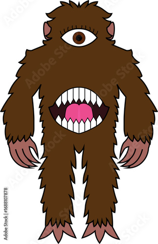 Mapinguari monster from Brazilian mythology