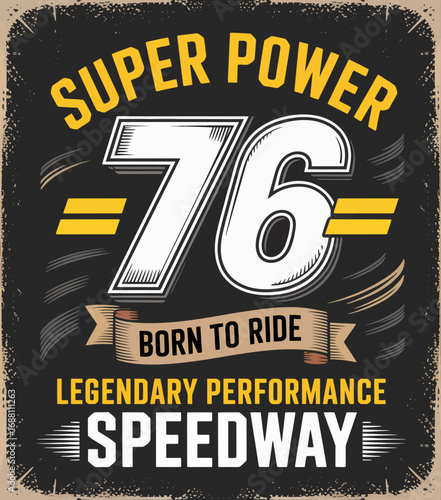Featuring a captivating motorcycle theme, this illustration emphasizes speed and adventure, perfectly capturing the legendary experience of riding and the thrill of the open road.
