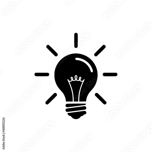 illustration of light bulb icon representing bright idea and creativity