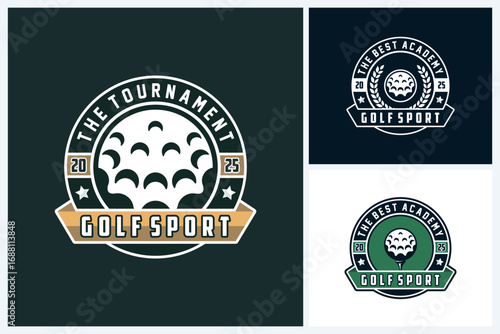 Golf logo sport design template, golf emblem vector, golf tournament icon badge logo design vector illustration