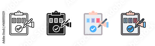 Manual Approval Icon Pack In Multiple Styles