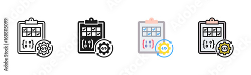 Job Matrix Icon Pack In Multiple Styles