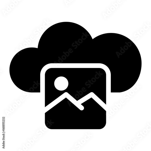cloud photo storage icon