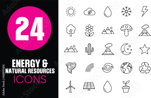 Energy & Natural Resources Icons