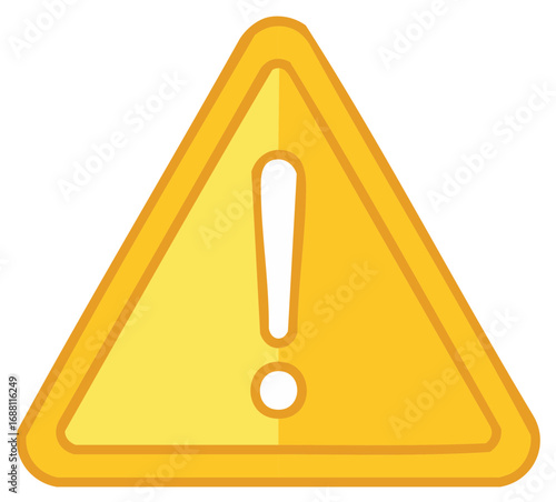Warning Sign Yellow Triangle with Exclamation Point Icon Symbol Safety Alert