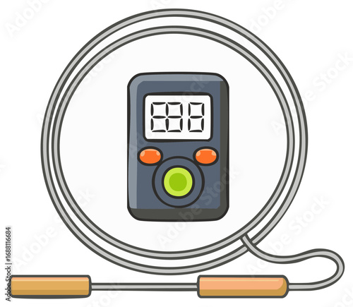 Jump rope with digital counter, exercise, fitness, and sports equipment