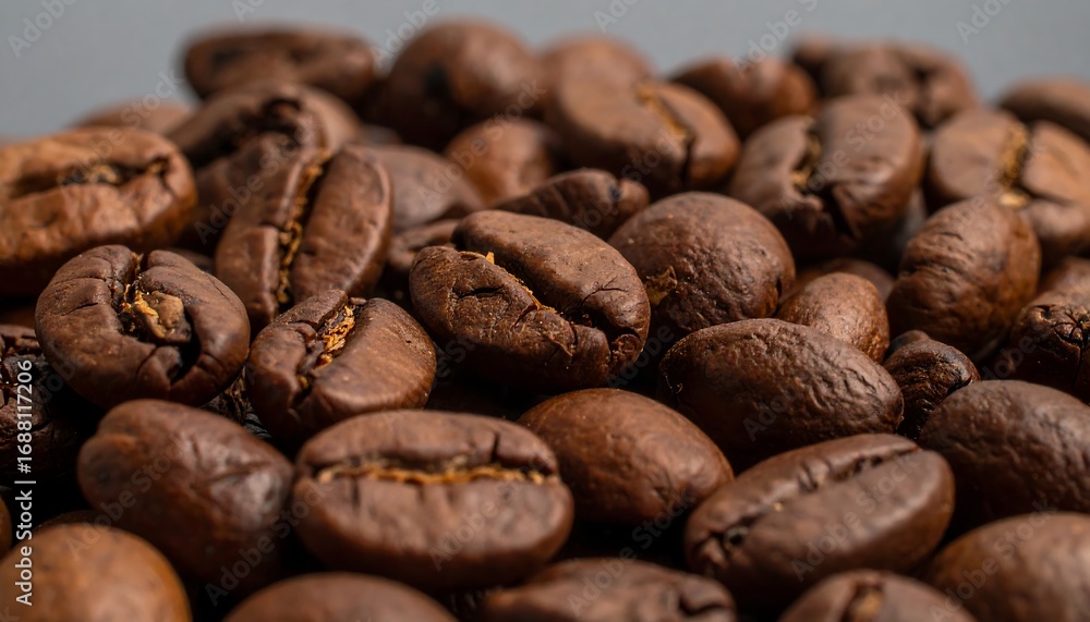 Fototapeta premium Close-up of roasted coffee beans (1)