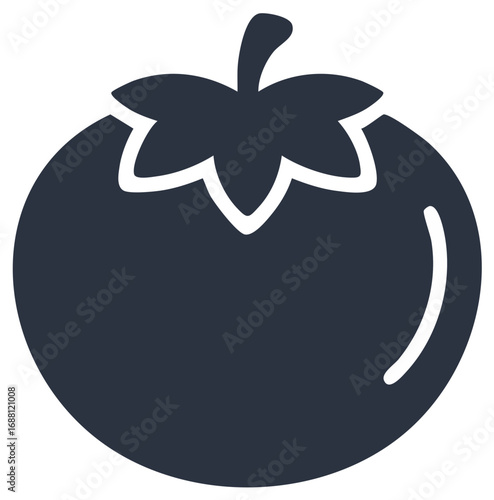 Stylized Tomato Vegetable Icon  Healthy Red Fruit Symbol  Ingredient Graphic Element