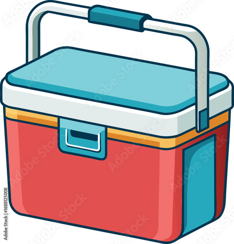 Portable Cooler Box Illustration