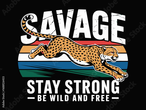 A striking cheetah in mid-leap captures the essence of wild energy and freedom, accentuated by vibrant colors that uplift and energize the spirit within.