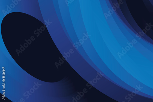 abstract blue modern vector black background for design brochure, website, flyer; geometric blue wallpaper with soft wave patterns, ideal for certificate, presentation, landing page. EPS 10