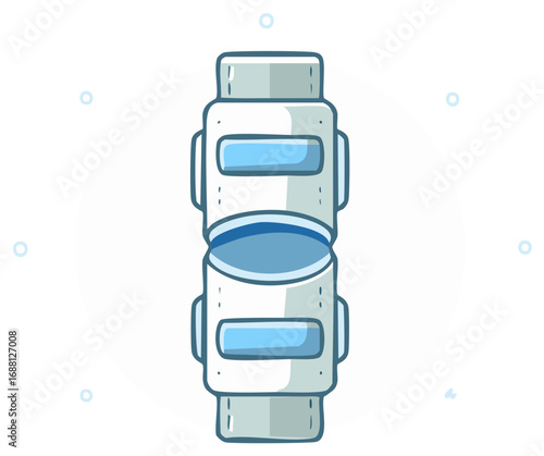 Anatomy of the human spine with two vertebrae and intervertebral disc cartoon vector illustration