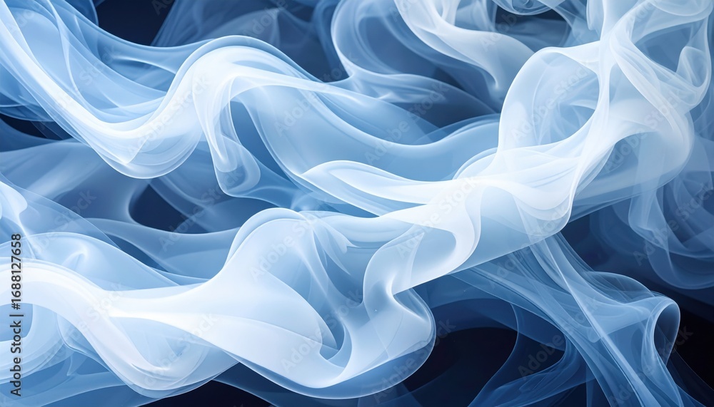Fototapeta premium Close up smoke on black layered wisps gray wallpaper background representing atmospheric texture detail suitable for abstract design