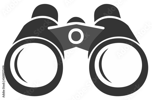 Monochromatic Binoculars Symbol Looking Forward Discovery Search