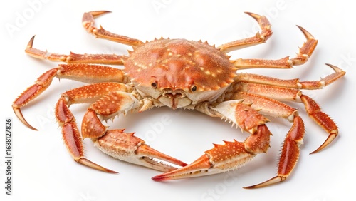 Fresh whole alaska crab isolated on white background,