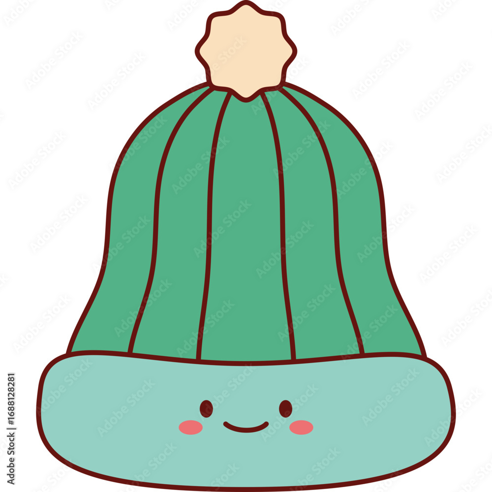 Naklejka premium Cozy Beanie Vector Set for Autumn