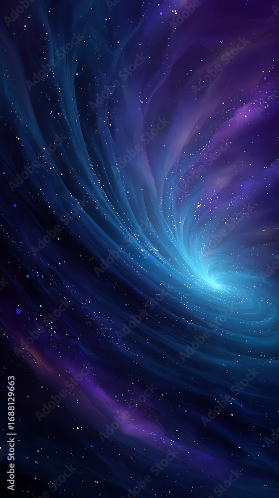 Fototapeta premium Awesome photo of abstract cosmic background featuring a black hole in deep space.