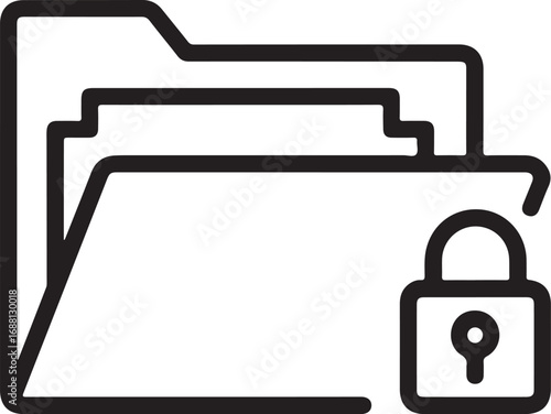 Secure folder icon representing confidential information and data protection