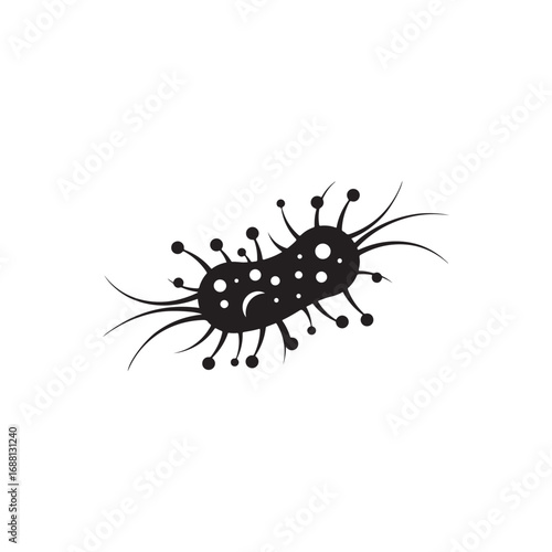 Danger bacteria vector icon illustration isolated on white background 
