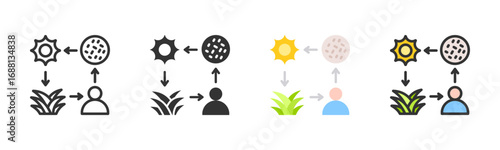 Symbiosis Icon Pack In Multiple Styles