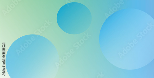 Abstract Spheres in Gradient Blue and Green
