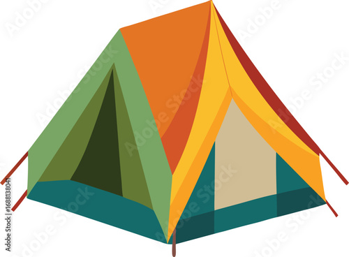 Tent Side View Illustration