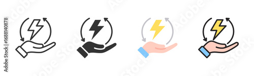 Electricity Icon Pack In Multiple Styles