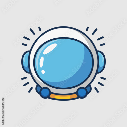 Equipped with a glowing visor, this cheerful astronaut character showcases vibrant colors and radiates joy, ideal for captivating children's attention and sparking imagination.
