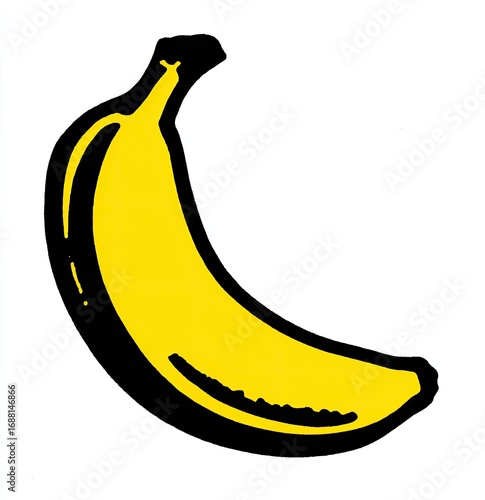 Simple yellow banana graphic