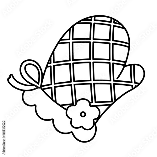 Cute Oven Glove Doodle Illustration
