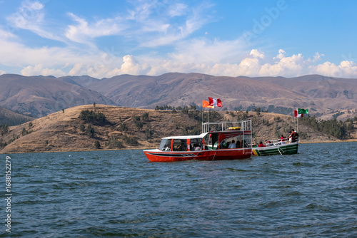 Small boat in Paca Lagoon, Huancayo, Jauja - Peru