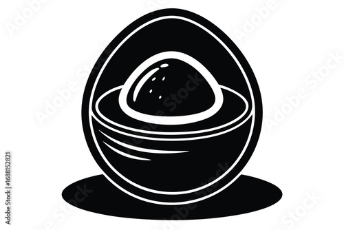 boiled egg vector art