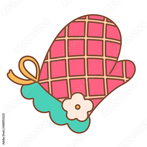 Cute Oven Glove Illustration
