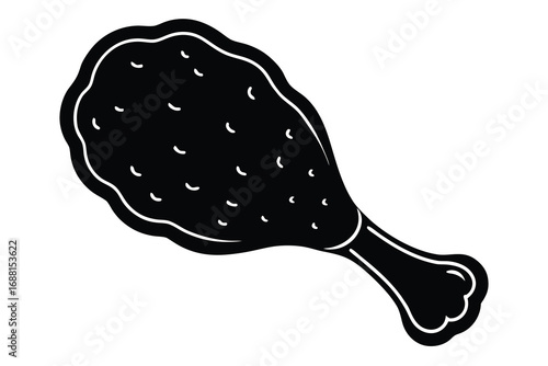 fried chicken drumstick vector art