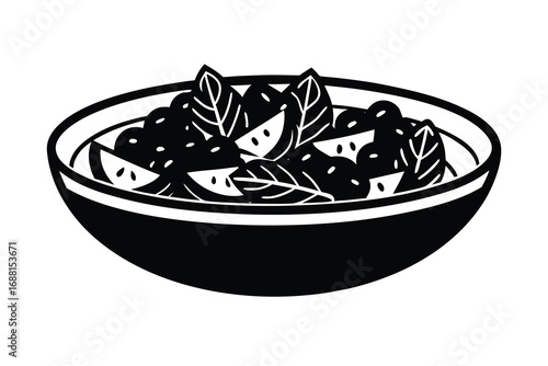 greek salad vector art