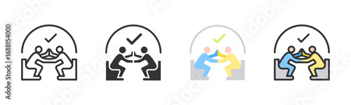 Negotiation Skills Icon Pack In Multiple Styles