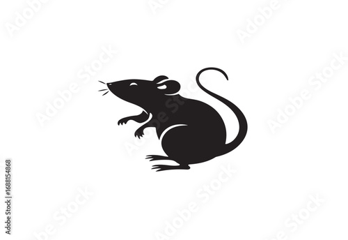 mouse vector black and white isolated on white background