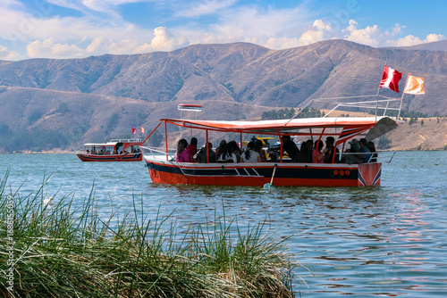 Small boat in Paca Lagoon, Huancayo, Jauja - Peru