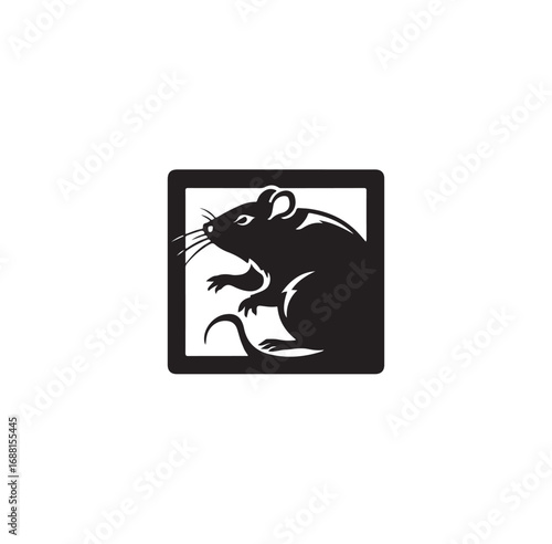 mouse vector black and white isolated on white background
