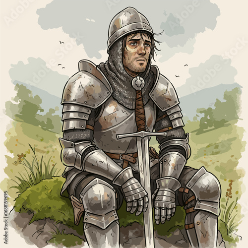 Warriors and Legends in Ink and Watercolor