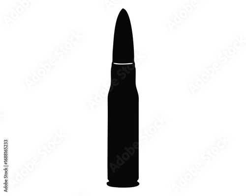 Silhouette of a bullet representing power, danger and potential violence