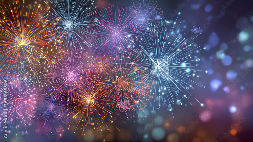 Fourth of July fireworks background, USA Independence Day Stock Vector Fourth of July fireworks background, USA Independence Day Stock Vector