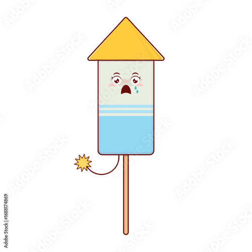 firework scared face cartoon cute