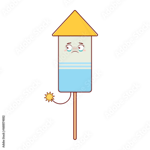 firework crying face cartoon cute
